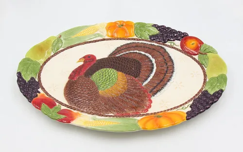 Vista 4 de Cosmos Plato de pavo, multicolor, grande