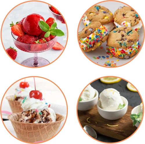 Vista 6 de Nostalgia Máquina Eléctrica de Helados – Estilo Salón, Máquina de Helado Suave a la Antigua Hace Yogur Congelado o Gelato en Minutos - Divertido