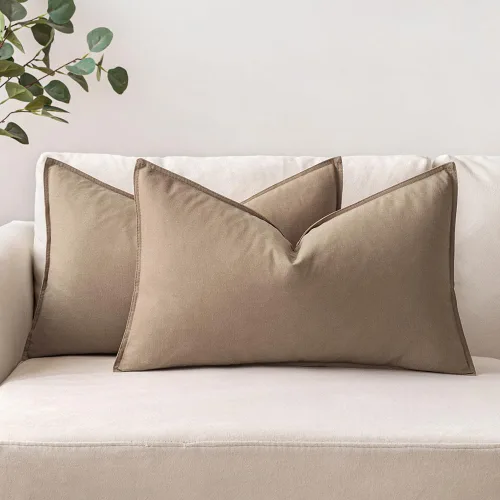 Vista 36 de MIULEE - Paquete de 2 fundas de cojín decorativas de lino, estilo bohemio y moderno, suaves, acento euro, para cama, neutral, fundas de cojín