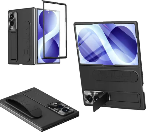 Vista 9 de Funda para Samsung Galaxy Z Fold 8 Ultra Protect con soporte de pulsera, pantalla integrada y protección de lente a prueba de golpes, protección