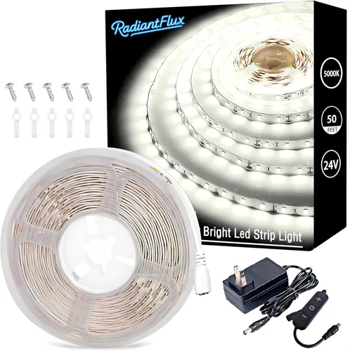 Vista 24 de Tiras de luces LED pequeñas de 10 pies cálidas, tira de luces LED regulables, 180 LEDs, luces de cinta LED tipo cuerda súper brillantes para sala