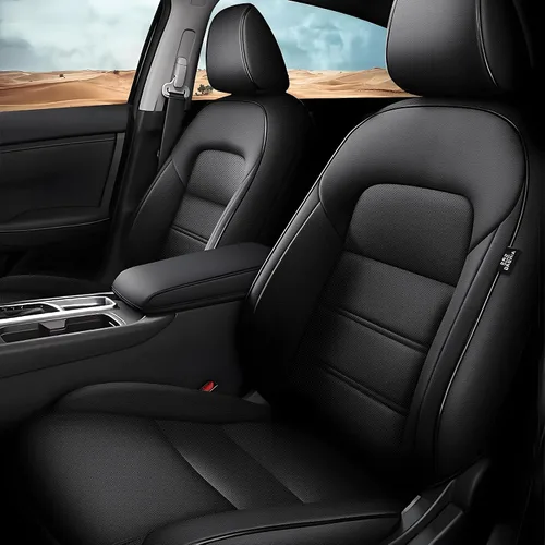 Vista 23 de Seat Covers for Mazda 3 2014 2015 2016 2017 2018 Custom Fit,Faux Leather Waterproof AirbagCompatible Car Seat Cover Full Set Black