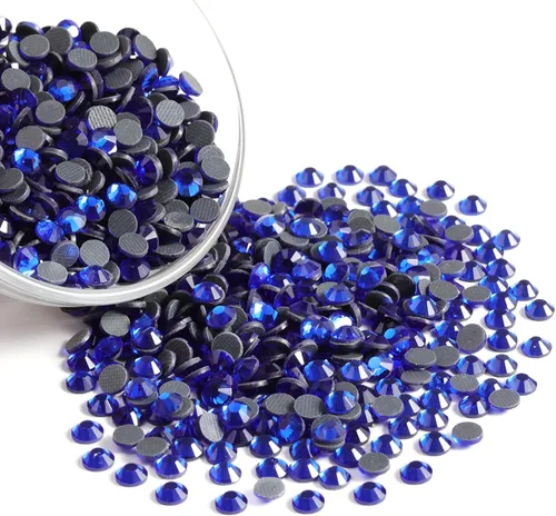 Vista 5 de 6000 diamantes de imitación termoadhesivos a granel, diamantes de imitación azules para ropa de manualidades, cristales termoadhesivos para Zafiro