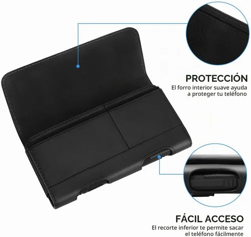 Vista 2 de Mopaclle Funda de teléfono para Galaxy Z Fold 6 Z Fold 5 Z Fold 4 Z Fold 3 Funda con clip para cinturón, funda de cuero con clip para cinturón