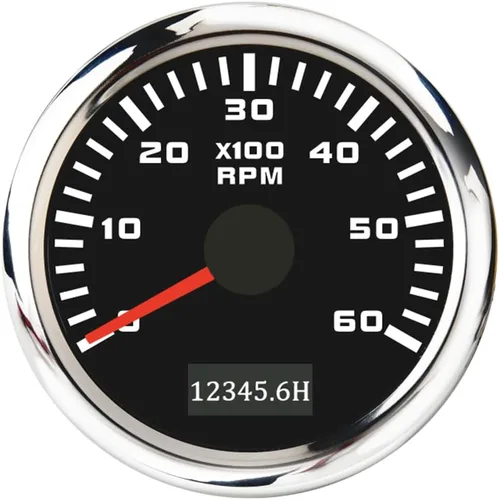 Vista 13 de ELING 52mm Generador 3000RPM Tacómetro con medidor de horas 12V 24V con retroiluminación roja