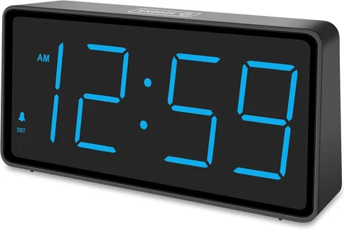 Vista 7 de Peakeep Reloj despertador digital con pilas para dormitorios con números Dígitos rojos