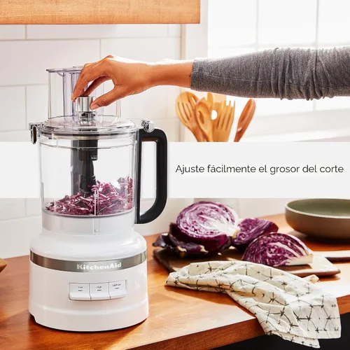 Vista 5 de KitchenAid - Procesador de alimentos de 13 tazas - KFP1318 All-in-One Storage Solution, Chop, Shred, Knead and Mix. Adjust Slicing Thickness
