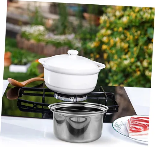 Vista 9 de DOITOOL Olla de sopa pequeña de acero inoxidable compatible con olla de inducción Hotpot Liner