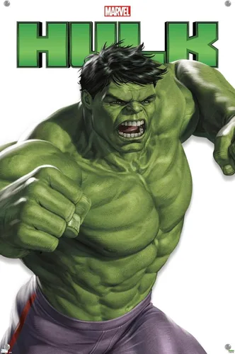 Vista 4 de Trends International Marvel Comics - Póster de pared de la serie de características de Hulk, 14.72 x 22.37 pulgadas, paquete de póster premium
