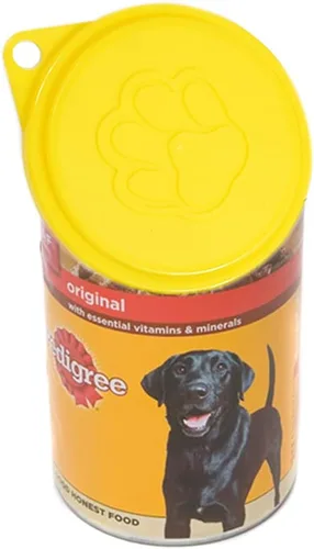 Vista 2 de Medsuo 4 fundas para latas de comida para mascotas, tapas de plástico para latas, para perros, gatos, cachorros, cubiertas de lata selladas