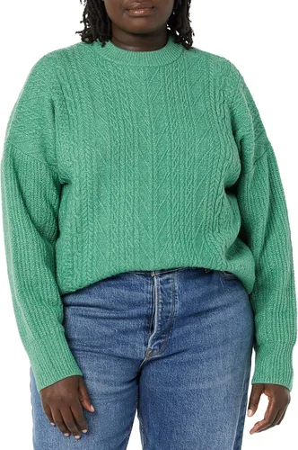 Vista 4 de Tienda Essentials Suéter de cuello redondo suave para mujer disponible en tallas grandes