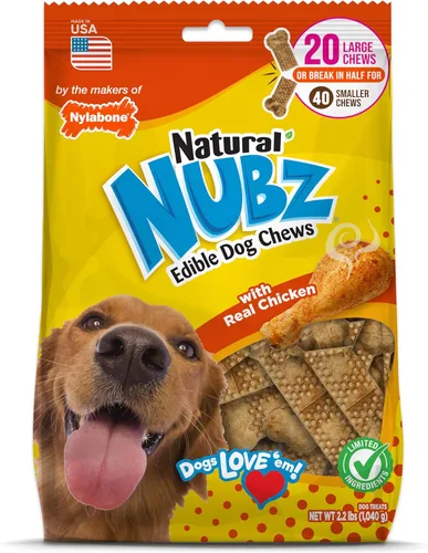 Vista 15 de Nylabone Nubz - Golosinas naturales para perros hechas con pollo real