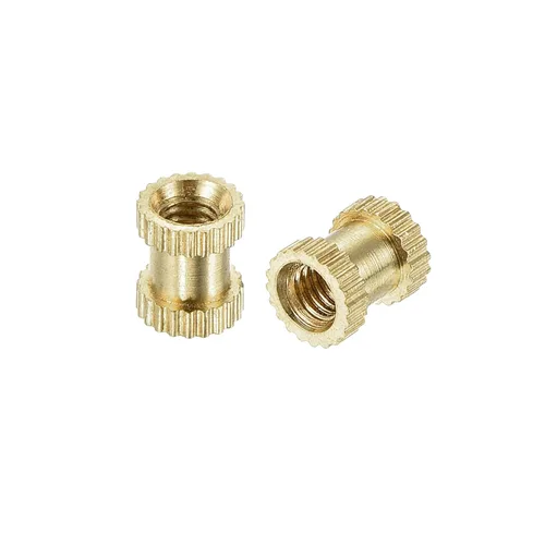 Vista 9 de uxcell M2 x 0.118 in (L) x 0.126 in (OD) Rosca hembra de latón moleteado roscado Insertar tuercas de incrustación, 20 piezas