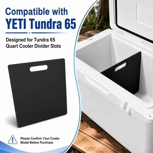 Vista 3 de Cooler Divider Cutting Board Compatible with YETI Tundra 65 Quart Cooler Cooler Accessories Perfect for Outdoors, Camping and Travel, Insert to