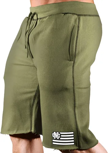 Vista 2 de Monsta Clothing Co. - Pantalones cortos para entrenamiento de culturismo (MC-CrestFlag)