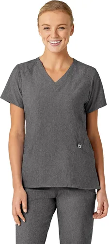 Vista 16 de Uniformes Médicos Wink para Mujer, W123, Blusas Estilizadas con Cuello en V y 5 Bolsillos Negro