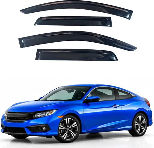 Vista 199 de IG - Visera para ventana para Ford Bronco y F150-F350 1980-1996, deflector lateral tipo cinta adhesiva, resistente, contra lluvia y viento