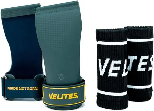 Vista 15 de Velites I Guantes Ultra Quad libres de magnesio I Manoplas para levantamiento de pesas I para entrenamiento cruzado o atletas de gimnasia I Mejora