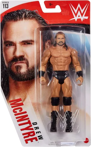 Vista 5 de WWE Mattel Drew Mcintyre Basic Series #113 - Figura de acción en escala de 6 pulgadas con articulación y engranaje de anillo, multicolor, GLB16