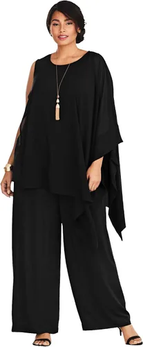 Vista 5 de Jessica London - Conjunto de pantalones para mujer (talla grande, 2 unidades)