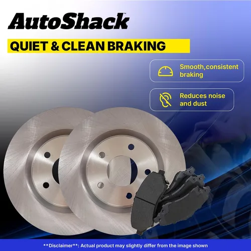 Vista 7 de AutoShack Rotores de freno con pastillas de freno delanteras y traseras Rotor de freno y pastillas de repuesto para Mazda 5 2.3L 2.5L FWD