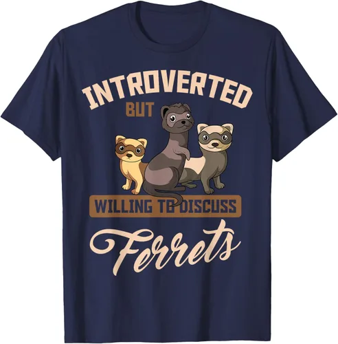 Vista 50 de Camiseta para amantes de los animales de los hurones, Negro, S