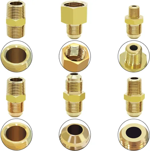 Vista 6 de Extensión de manguera de propano trenzada de alta presión de 12 pies con acoplamiento de conversión de brida de 3/8" a NPT hembra de 1/2", NPT macho
