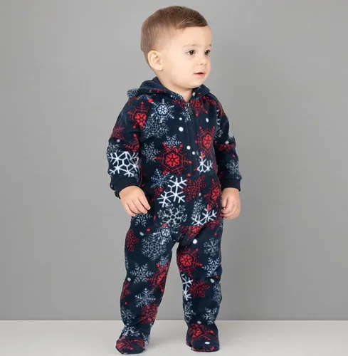 Vista 8 de Footed Pajamas - Sudadera familiar a juego de una pieza Suéteres de una pieza para niños, niñas, hombres, mujeres y mascotas Unisex