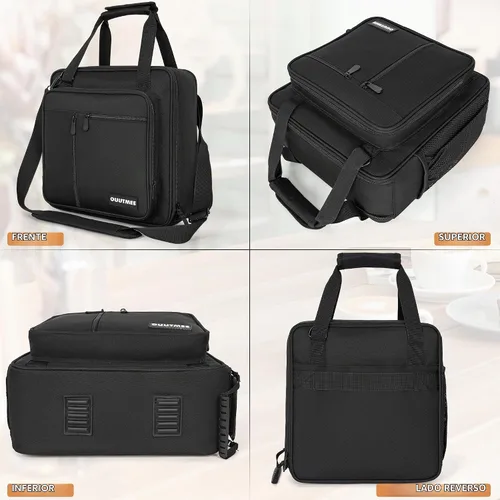 Vista 4 de Bolsa de transporte OUUTMEE para cafetera compatible con Keurig K-Mini o K-Mini Plus, bolsa de almacenamiento portátil para cafetera de una sola