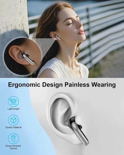 Vista 7 de Auriculares inalámbricos Samsung para Samsung Galaxy A17 A16 S26 Ultra S26+ S25, auriculares intrauditivos Bluetooth para iPhone17 Pro Max