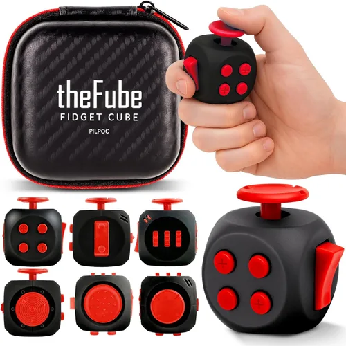 Vista 8 de PILPOC theFube Cubo Fidget con 12 lados - Juguetes prácticos para la ansiedad para niños y adultos - Dados fidget para aliviar el estrés