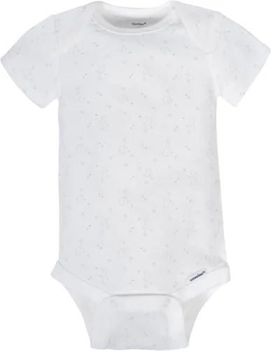 Vista 2 de Gerber Mamelucos Bodies unisex de manga corta para bebé, paquete de 8 Animales verde