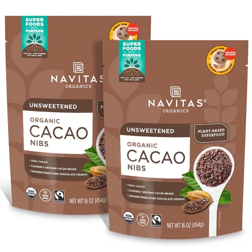 Vista 7 de Trocitos de cacao Navitas Naturals Organic
