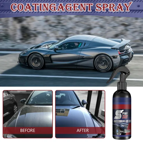 Vista 4 de Aerosol de revestimiento cerámico para auto 3 en 1, agente renovador de revestimiento multifuncional, aerosol de revestimiento rápido para auto