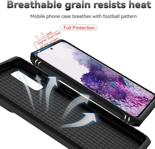 Vista 9 de Funda para Samsung Galaxy S20 con cubierta para lente de cámara, protector de pantalla HD, doble capa de grado militar, probada contra caídas
