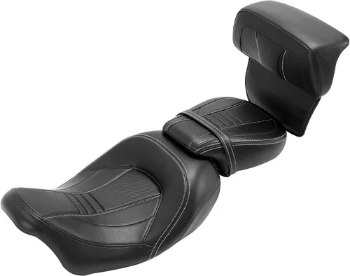 Vista 18 de TCT-MT Asiento de cuero de conductor y pasajero para Harley Street Glide Road King 2009-2019; Road Glide CVO Street Glide 2015-2019;Street Glide