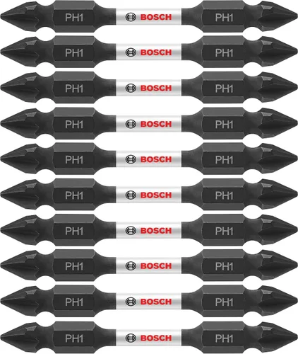 Vista 10 de BOSCH ITDEPH135B Paquete de 10 puntas de destornillador Phillips #1 de 3-1/2 pulgadas resistentes al impacto de doble punta