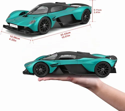 Vista 7 de Maisto 1:18 Scale Special Edition 2022 Aston Martin Valkyrie Vehículo fundido a presión, verde