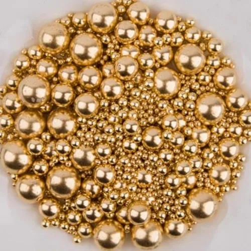 Vista 3 de Sentovac - Gránulos de azúcar con perlas doradas brillantes para decoración de pasteles, tamaño mezclador, 1 botella de 4.23 onzas, decoración