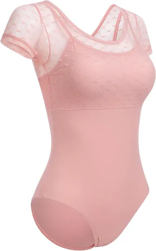 Vista 14 de AFAVOM Leotardos de ballet para mujeres adultas con estampado de flores de mariposa sin espalda, leotardos de gimnasia con brasier y prácticas