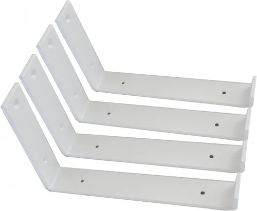 Vista 8 de Soportes de estante Paquete de 4 soportes flotantes resistentes de 6.0 pulgadas de largo x 4.0 pulgadas de alto x 1.5 pulgadas de ancho, estantes