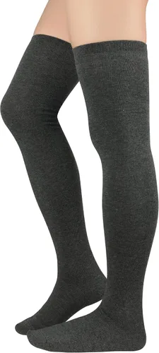 Vista 2 de American Trends Calcetines altos hasta el muslo para mujer, calcetines a rayas, medias de tubo, accesorios de cosplay, calentadores de piernas lindos