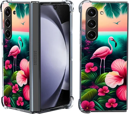 Vista 12 de Funda para Galaxy Z Fold 5, protección contra caídas de mandala de león colorido, a prueba de golpes, de cuerpo completo, resistente a los arañazos