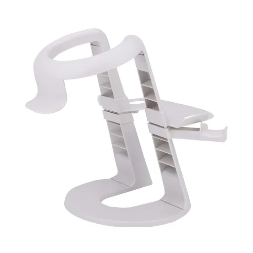 Vista 5 de GOMRVR design VR Stand Compatible with Oculus Quest 2 Quest Rift S Valve Index Headset and Touch Controllers AccessoriesWhite