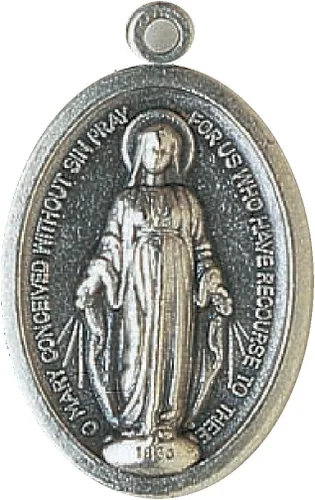 Vista 13 de Medallas religiosas con anillo Comprar 100 piezas - Acabado de buey de plata - 100% fabricado en Italia - No China NO NO hay copia Bernadette.