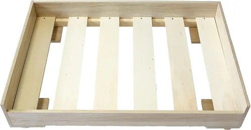 Vista 6 de Midlee Marco de cama elevado de madera para perro, pequeño