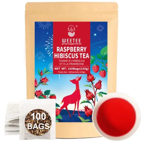 Vista 11 de WT WEETEE Bolsas de té de hierbas de manzana y canela, 60 unidades, mezcla perfecta de canela dulce, hibisco agrio, sabor natural, sin cafeína