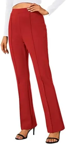 Vista 37 de Urban CoCo Pantalones de trabajo elásticos con corte de bota, pantalones de yoga pequeños para oficina casual