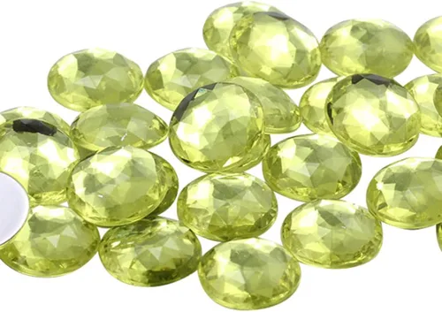 Vista 11 de Joyas de diamantes de imitación acrílicos redondos con parte trasera plana de 0.709 in, adornos de gemas de plástico para cosplay, disfraces