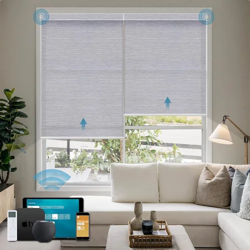Vista 42 de Cortinas enrollables inteligentes de filtrado de luz motorizadas compatibles con HomeKit, persianas inteligentes para ventanas con 1% de apertura